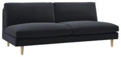 Habitat Teo Velvet 3 Seater Sofa - Charcoal -Chic Household Items 9395730 R Z002A