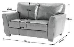 Habitat Milford Leather 2 Seater Sofa - Black -Chic Household Items 9398335 R E001