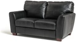 Habitat Milford Leather 2 Seater Sofa - Black -Chic Household Items 9398335 R Z002A