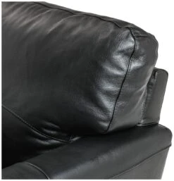 Habitat Milford Leather 2 Seater Sofa - Black -Chic Household Items 9398335 R Z005A