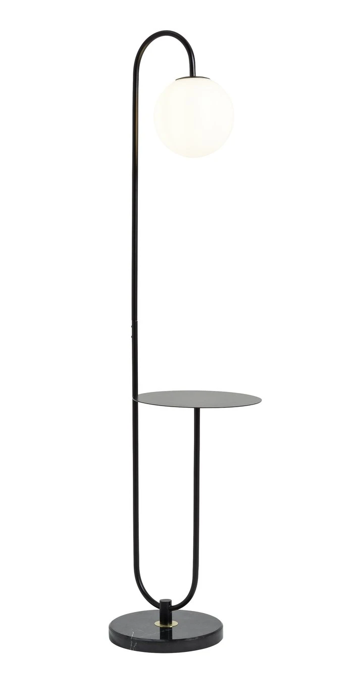Habitat Sagara Opal Shelf Floor Lamp - Black 8 Habitat Sagara Opal Shelf Floor Lamp - Black - Image 8