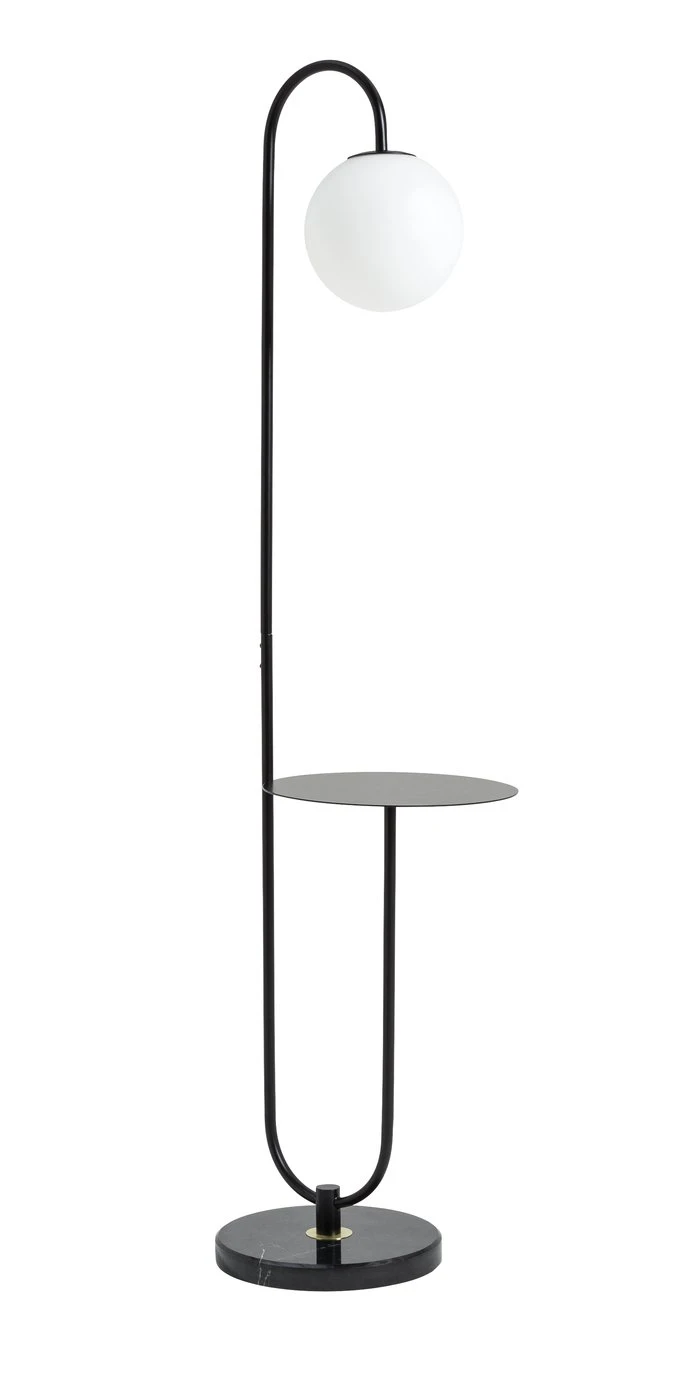Habitat Sagara Opal Shelf Floor Lamp - Black 9 Habitat Sagara Opal Shelf Floor Lamp - Black - Image 9