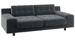 Habitat Hendricks Velvet 3 Seater Sofa - Dark Grey -Chic Household Items 9403598 R Z008A