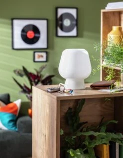 Habitat Lucetta Glass Table Lamp - White -Chic Household Items 9404645 R Z002C