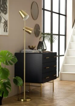 Habitat Iras Brass 2 Light Floor Lamp - Gold -Chic Household Items 9404834 R Z002C