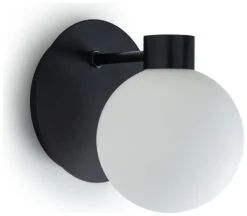 Habitat Salarino Opal Glass Bathroom Wall Light - Black -Chic Household Items 9404999 R Z001C
