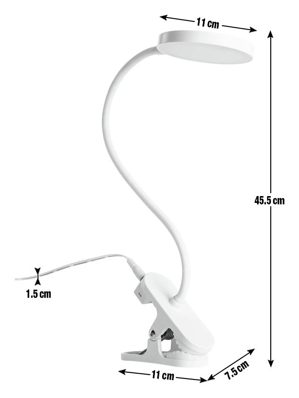 Habitat Mopsa Clip Lamp - White 4 Habitat Mopsa Clip Lamp - White - Image 4