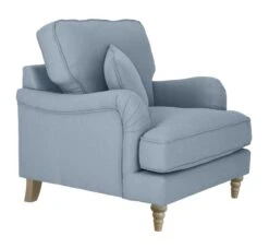 Habitat Matilda Velvet Armchair - Light Blue -Chic Household Items 9405314 R Z004A