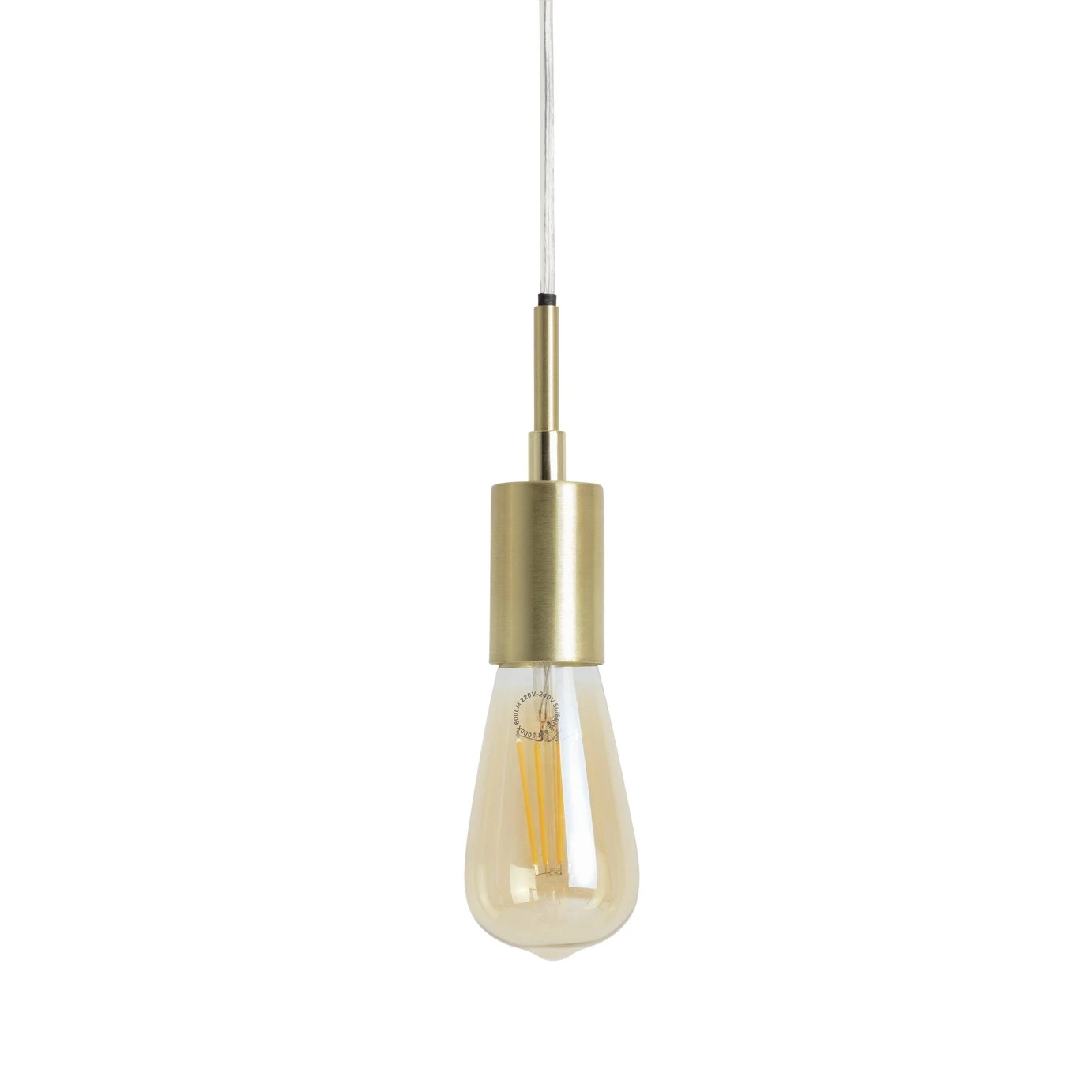 Habitat Lockie Brushed Brass Pendant Ceiling Light - Gold 2 Habitat Lockie Brushed Brass Pendant Ceiling Light - Gold - Image 2