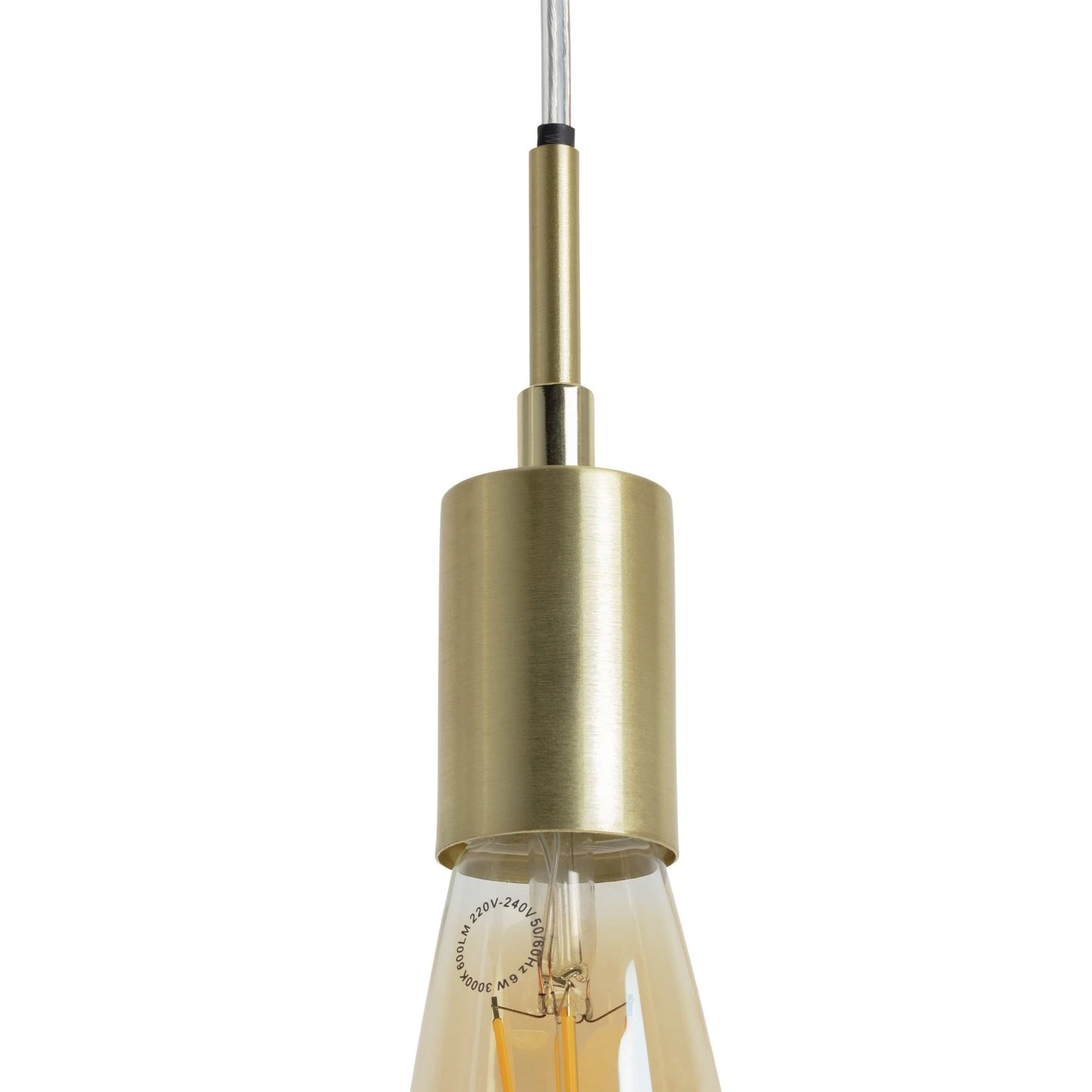 Habitat Lockie Brushed Brass Pendant Ceiling Light - Gold 4 Habitat Lockie Brushed Brass Pendant Ceiling Light - Gold - Image 4