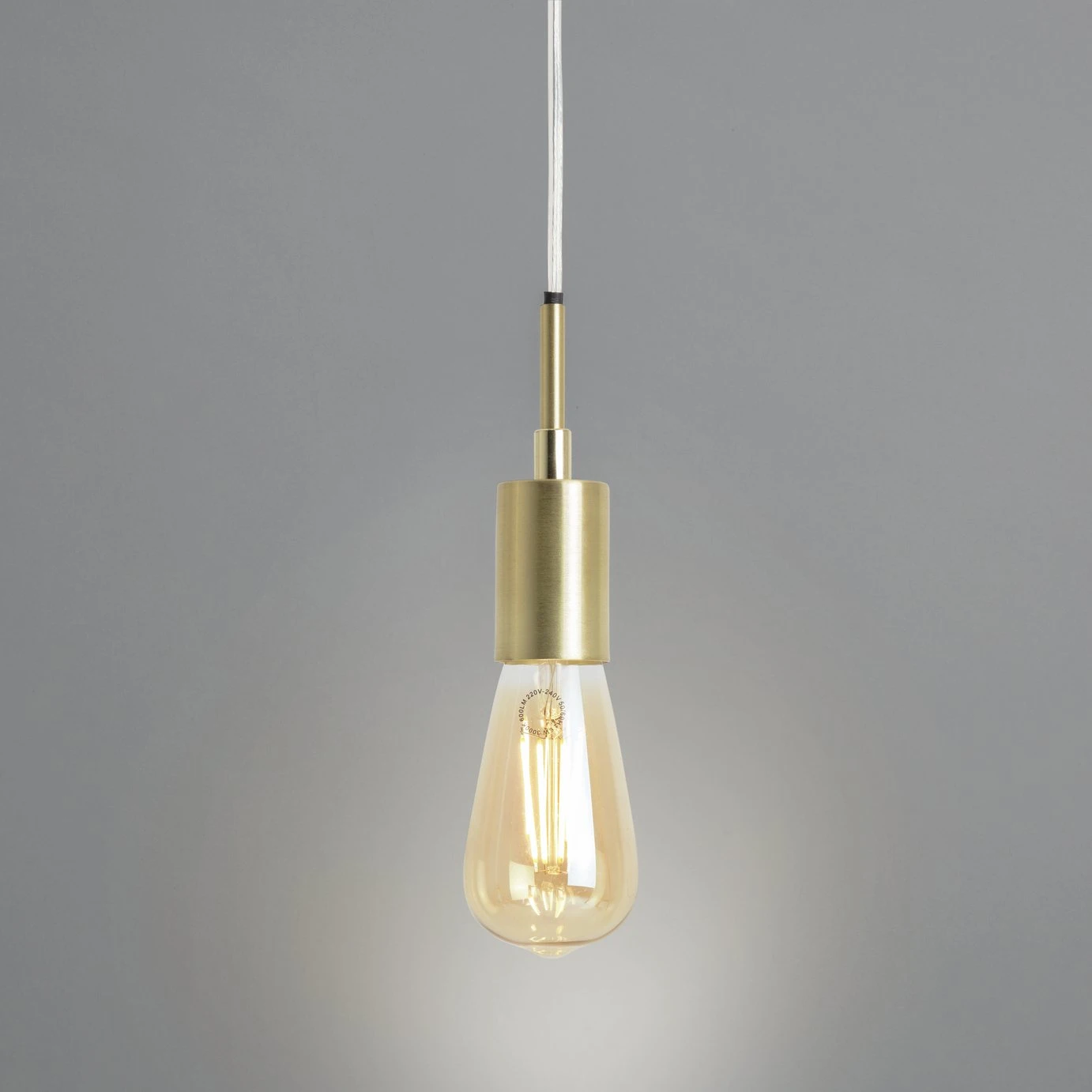 Habitat Lockie Brushed Brass Pendant Ceiling Light - Gold 6 Habitat Lockie Brushed Brass Pendant Ceiling Light - Gold - Image 6