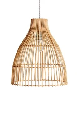 Habitat Camillo Rattan Midi Pendant Shade - Natural -Chic Household Items 9406186 R Z001C