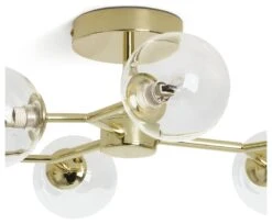 Habitat Molecular 6 Light Metal Flush Ceiling Light - Brass 10 Habitat Molecular 6 Light Metal Flush Ceiling Light - Brass -Chic Household Items 9409406 R Z004A