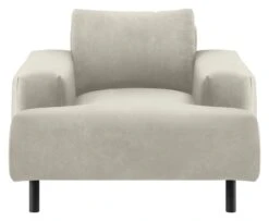 Habitat Julien Velvet Armchair - Natural