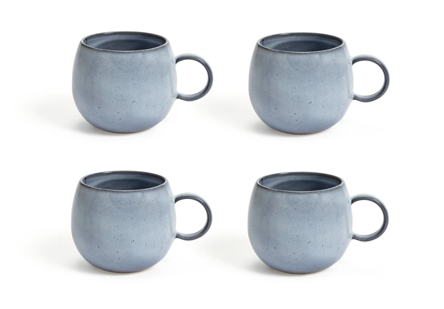 Habitat Evora Set Of 4 Stoneware Mugs - Blue 1 Habitat Evora Set Of 4 Stoneware Mugs - Blue
