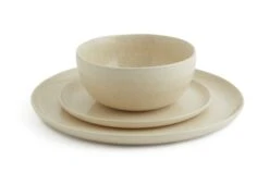 Habitat Evora 12 Piece Stoneware Dinner Set - Natural -Chic Household Items 9424261 R Z002A