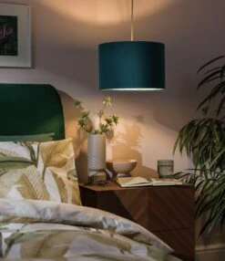 Habitat 30cm Velvet Shade - Teal -Chic Household Items 9425181 R Z003C