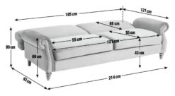 Habitat Joel 3 Seater Fabric Clic Clac Sofa Bed – Navy -Chic Household Items 9429479 R Z002A