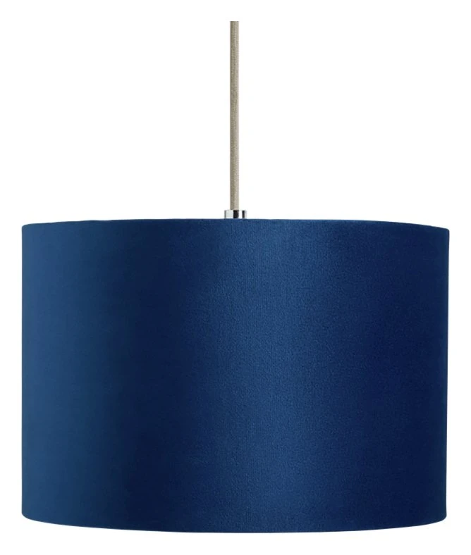 Habitat 40cm Velvet Shade - Navy 2 Habitat 40cm Velvet Shade - Navy - Image 2