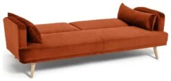 Habitat Andy Clic Clac Velvet Sofa Bed - Orange -Chic Household Items 9451344 R Z003A