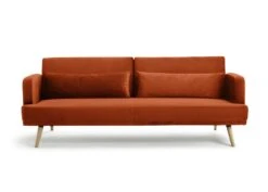 Habitat Andy Clic Clac Velvet Sofa Bed - Orange -Chic Household Items 9451344 R Z004A