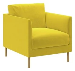Habitat Hyde Velvet Armchair - Yellow -Chic Household Items 9452013 R Z008A