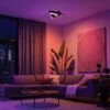 Philips Hue Centris 3 Light Flush To Ceiling Light - Black
