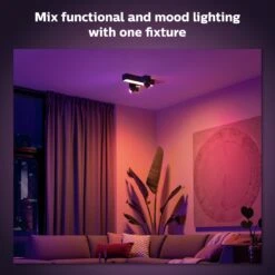 Philips Hue Centris 3 Light Flush To Ceiling Light - Black -Chic Household Items 9455072 R Z003A