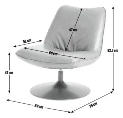 Habitat Nanna Faux Leather Swivel Chair - Tan -Chic Household Items 9466047 R E001