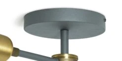 Habitat Tay 4 Light Flush To Ceiling Light - Grey & Brass -Chic Household Items 9467644 R Z003A