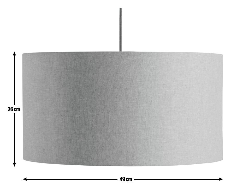 Habitat 49cm Linen Drum Shade - Oatmeal 2 Habitat 49cm Linen Drum Shade - Oatmeal - Image 2