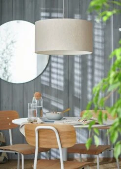 Habitat 49cm Linen Drum Shade - Oatmeal 9 Habitat 49cm Linen Drum Shade - Oatmeal -Chic Household Items 9467929 R Z002C