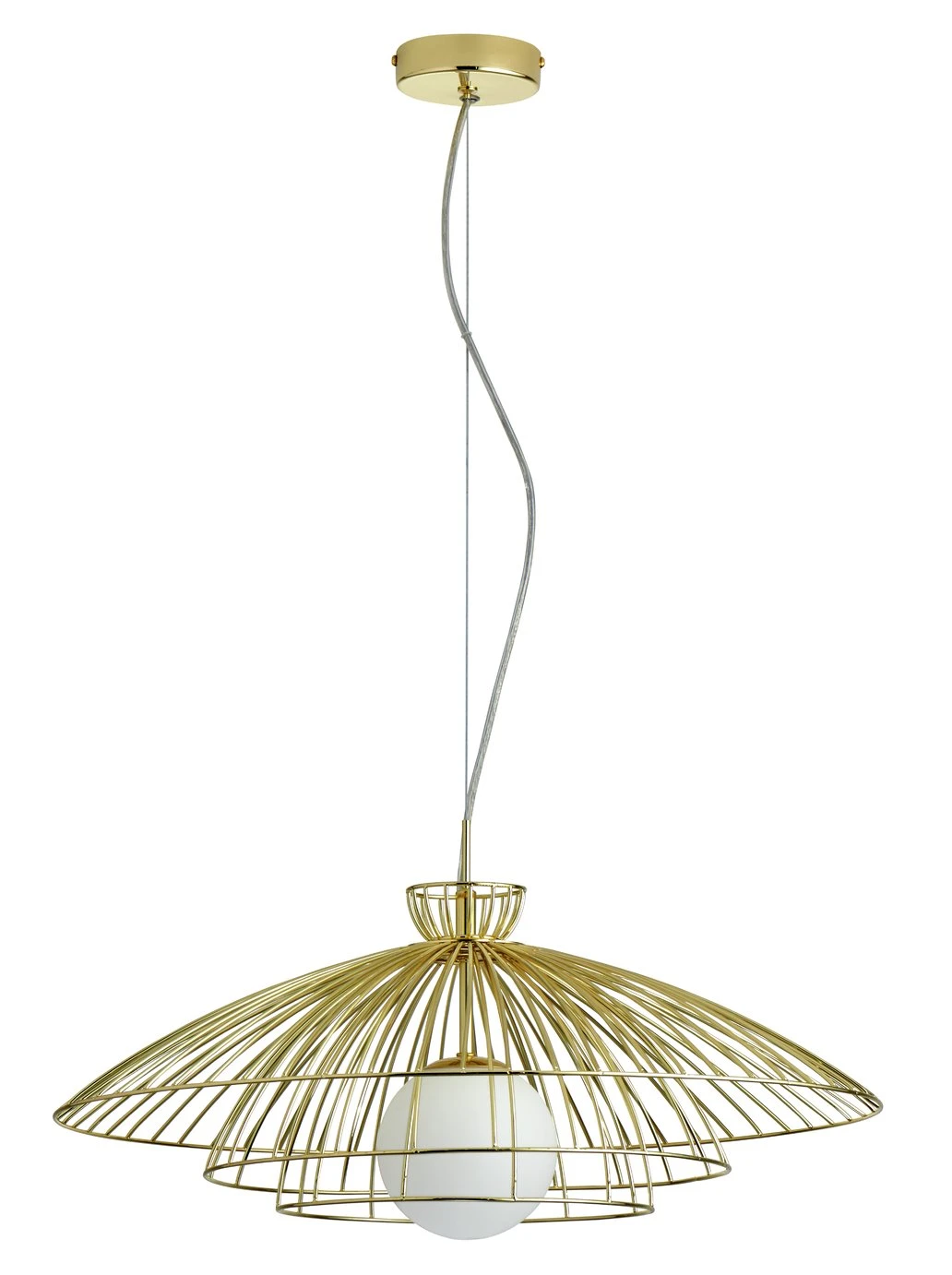 Habitat Kiso Opal 3 Tier Pendant Shade - Brass 1 Habitat Kiso Opal 3 Tier Pendant Shade - Brass
