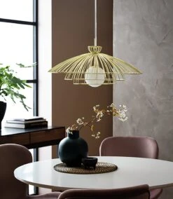 Habitat Kiso Opal 3 Tier Pendant Shade - Brass 11 Habitat Kiso Opal 3 Tier Pendant Shade - Brass -Chic Household Items 9474864 R Z002C