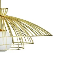 Habitat Kiso Opal 3 Tier Pendant Shade - Brass 9 Habitat Kiso Opal 3 Tier Pendant Shade - Brass -Chic Household Items 9474864 R Z003A