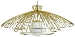 Habitat Kiso Opal 3 Tier Pendant Shade - Brass 10 Habitat Kiso Opal 3 Tier Pendant Shade - Brass -Chic Household Items 9474864 R Z004A