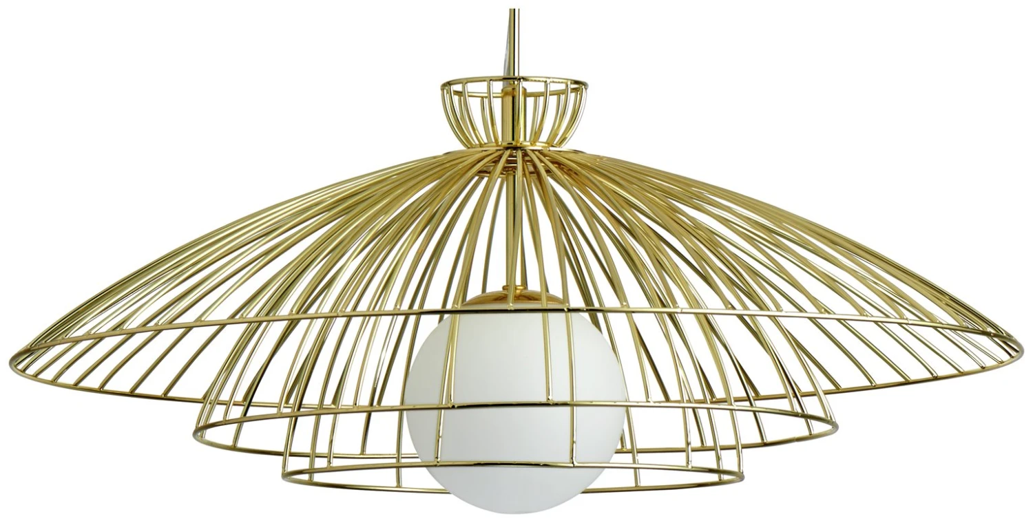 Habitat Kiso Opal 3 Tier Pendant Shade - Brass 5 Habitat Kiso Opal 3 Tier Pendant Shade - Brass - Image 5