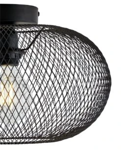 Habitat Tumba Mesh Flush To Ceiling Light - Black -Chic Household Items 9481156 R Z002A