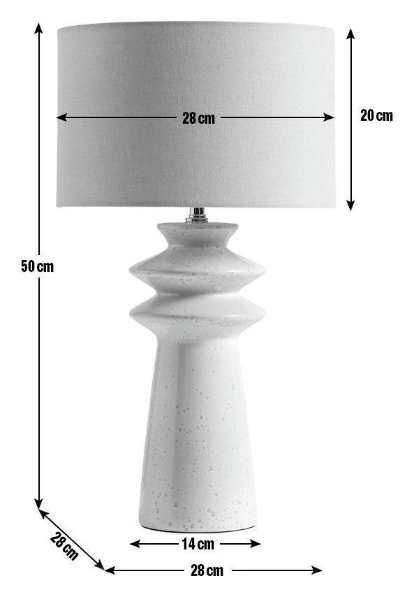 Habitat Astraeus Ceramic Table Lamp - White & Cream 3 Habitat Astraeus Ceramic Table Lamp - White & Cream - Image 3