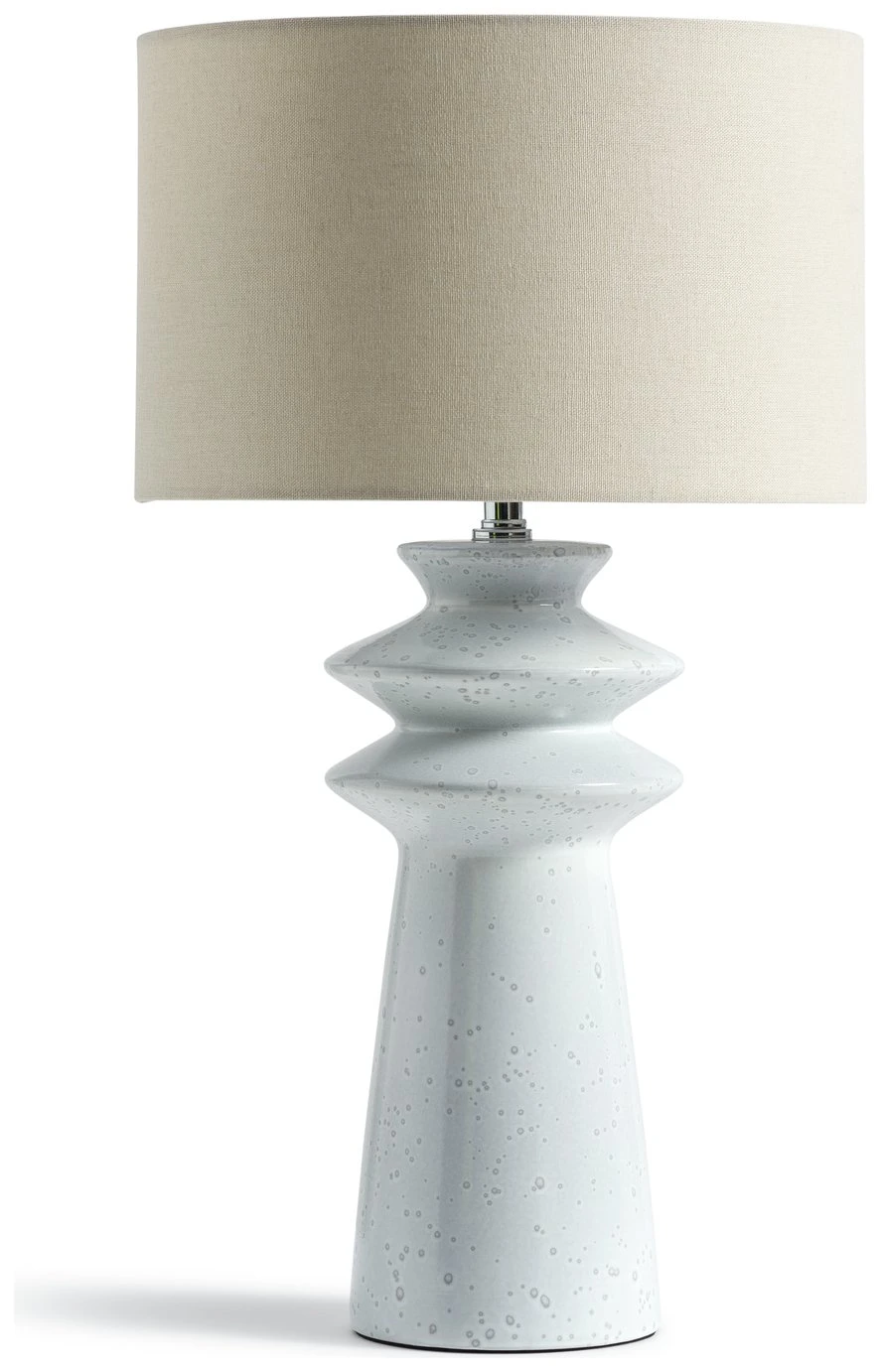 Habitat Astraeus Ceramic Table Lamp - White & Cream 2 Habitat Astraeus Ceramic Table Lamp - White & Cream - Image 2