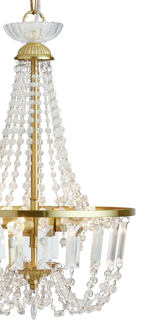 Habitat Capella Empire Chandelier - Brushed Brass 4 Habitat Capella Empire Chandelier - Brushed Brass - Image 4