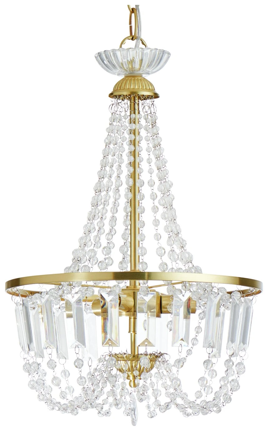Habitat Capella Empire Chandelier - Brushed Brass 6 Habitat Capella Empire Chandelier - Brushed Brass - Image 6