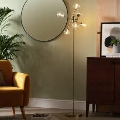 Habitat Glam 6 Light Glass Floor Lamp – Gold 11 Habitat Glam 6 Light Glass Floor Lamp – Gold -Chic Household Items 9487916 R Z002C