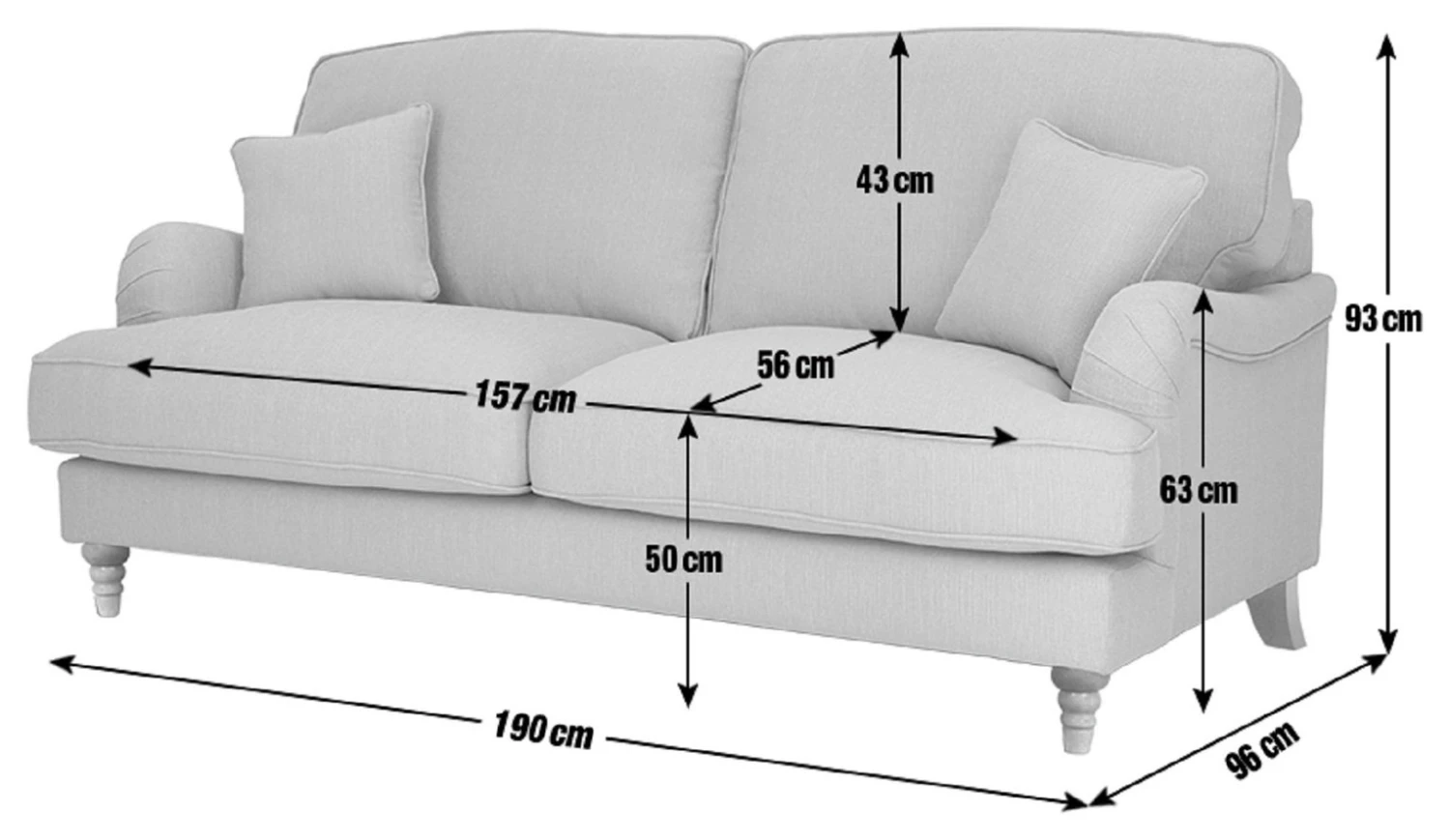 Habitat Matilda Velvet 3 Seater Sofa - Light Blue 4 Habitat Matilda Velvet 3 Seater Sofa - Light Blue - Image 4