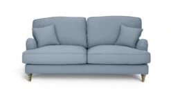 Habitat Matilda Velvet 3 Seater Sofa - Light Blue