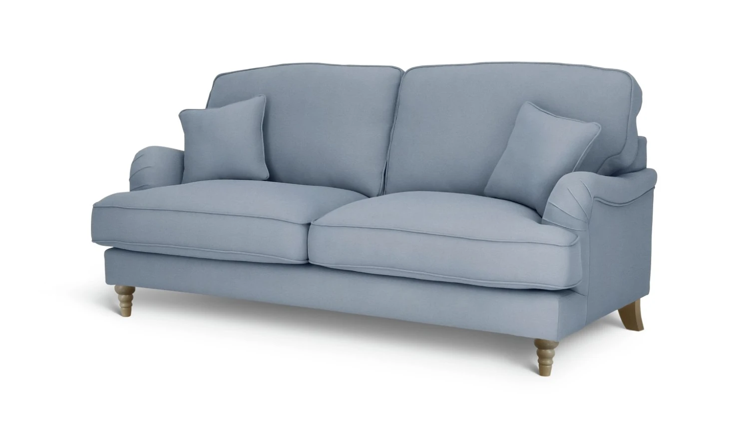 Habitat Matilda Velvet 3 Seater Sofa - Light Blue 5 Habitat Matilda Velvet 3 Seater Sofa - Light Blue - Image 5