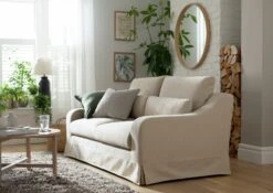 Habitat Odin Fabric 2 Seater Sofa - Natural -Chic Household Items 9503072 R Z001C