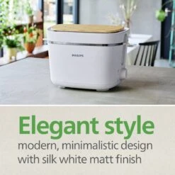 Philips HD2640/11 Conscious Collection 2 Slice Toaster White -Chic Household Items 9506574 R Z005A