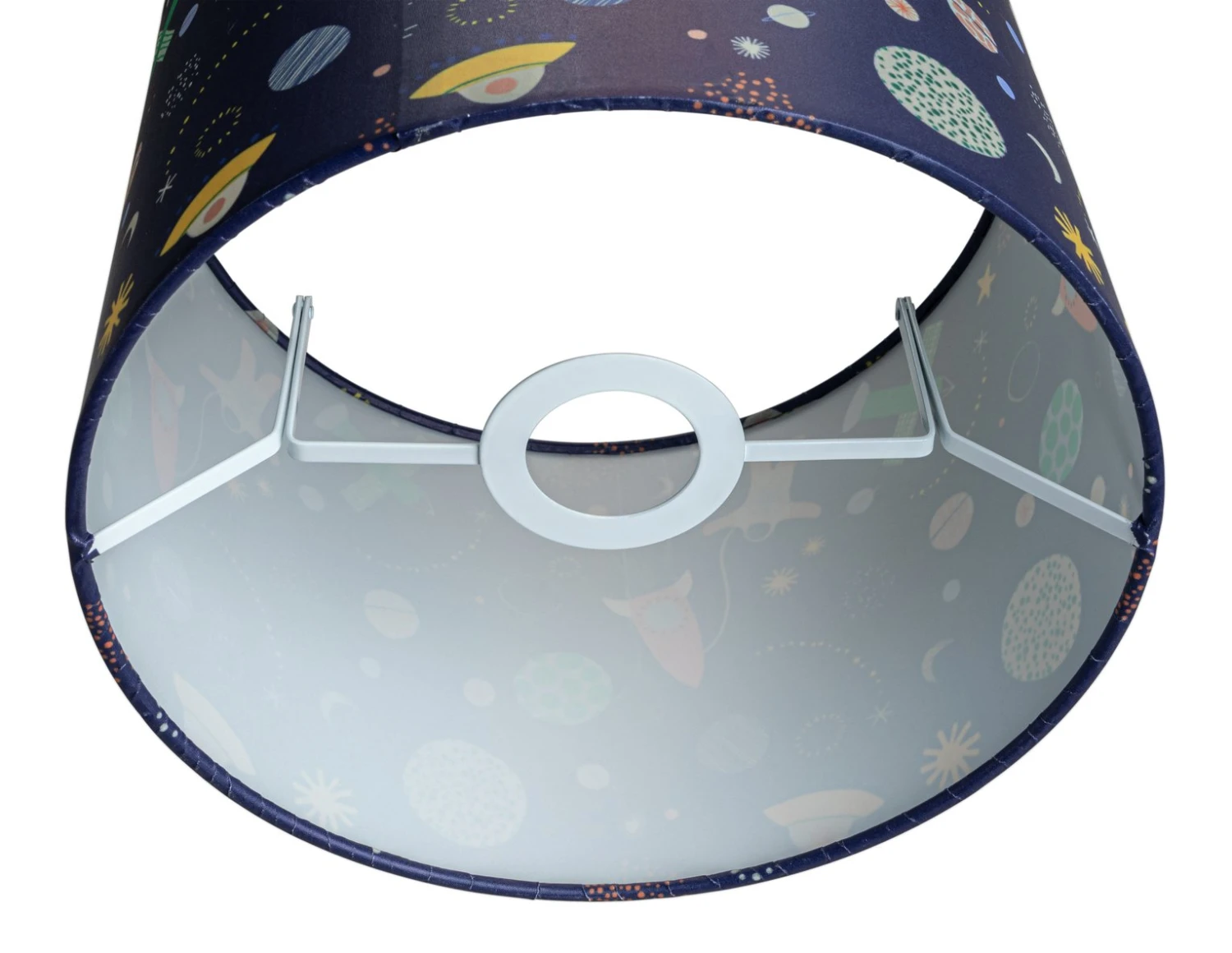 Habitat Kids Space Glow In The Dark 25cm Drum Shade - Blue 4 Habitat Kids Space Glow In The Dark 25cm Drum Shade - Blue - Image 4