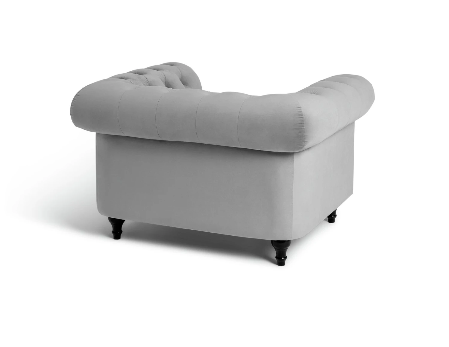 Habitat Chesterfield Velvet Armchair - Light Grey 4 Habitat Chesterfield Velvet Armchair - Light Grey - Image 4